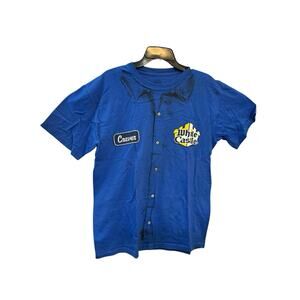 WHITE CASTLE Craver Blue MOCK Collar Graphic Adult T-Shirt Medium